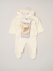 Rock-A-Bye Baby Boutique Yellow Giraffe Quilted Jacket Footed Trousers and Comforter Set - Image 2 of 6