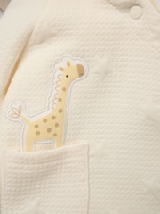 Rock-A-Bye Baby Boutique Yellow Giraffe Quilted Jacket Footed Trousers and Comforter Set - Image 4 of 6