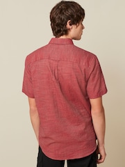 Red Textured Short Sleeve Shirt - Image 4 of 8