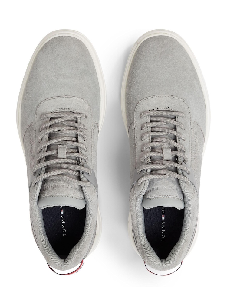 Tommy Hilfiger Silver Suede Hybrid Trainers Shoes - Image 3 of 4