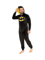 Character Black DC Comics Novelty Batman Fleece All In One Pyjama - Image 1 of 4