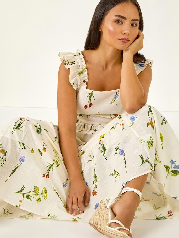Roman White Petite Floral Tiered Maxi Dress - Image 2 of 5