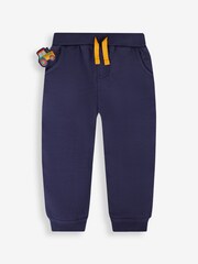 JoJo Maman Bébé Navy Blue Tractor Appliqué Jersey Sweatshirt & Leggings Set - Image 5 of 8