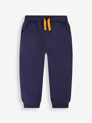 JoJo Maman Bébé Navy Blue Tractor Appliqué Jersey Sweatshirt & Leggings Set - Image 6 of 8