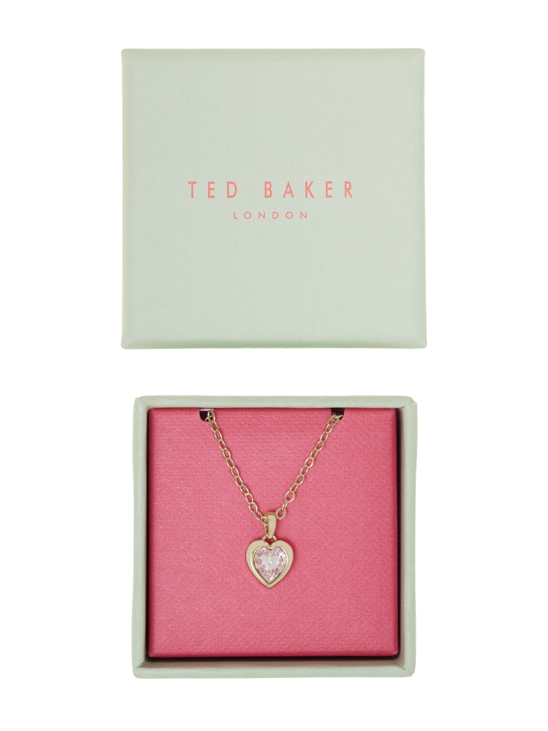 Hannela Crystal Heart Pendant Gold