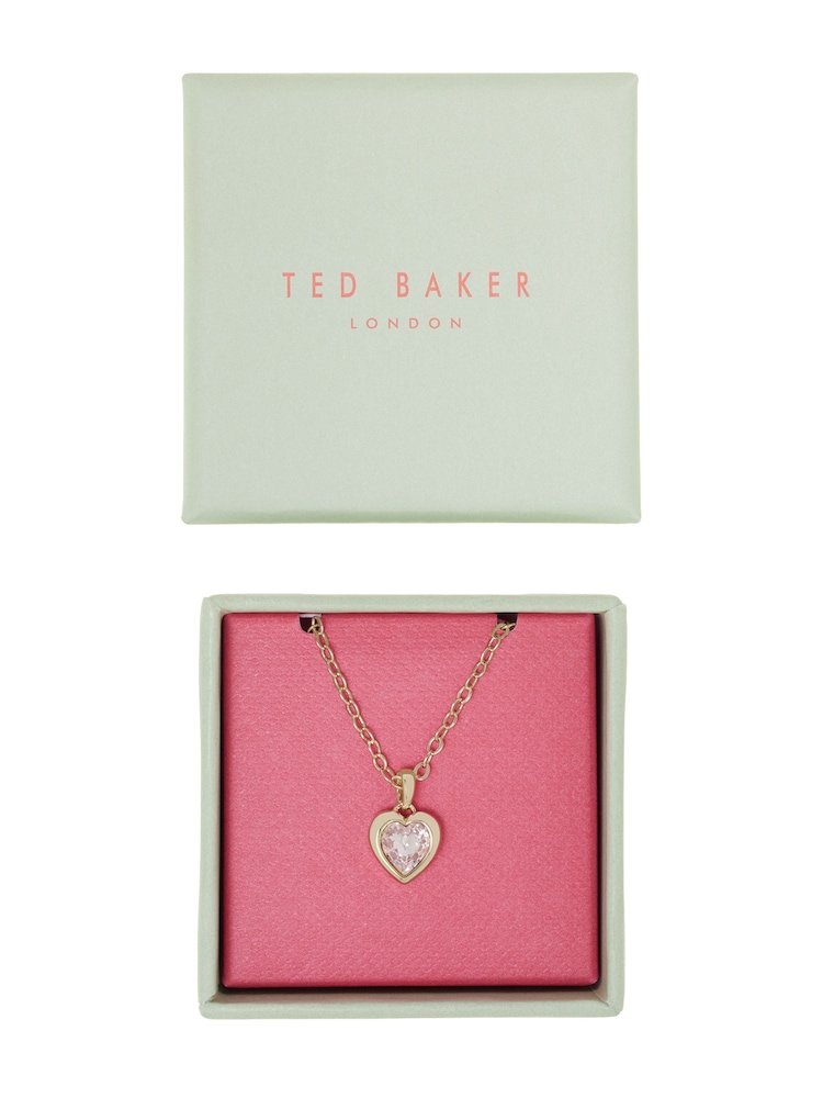 Ted Baker Gold Tone HANNELA: Crystal Heart Pendant Necklace - Image 10 of 10