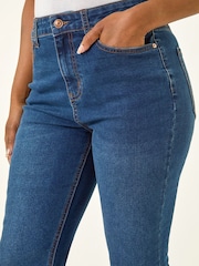 Roman Indigo Blue Petite Bootcut Stretch Denim Jeans - Image 5 of 5