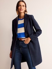 Boden Blue Canterbury Textured Coat - Image 1 of 7