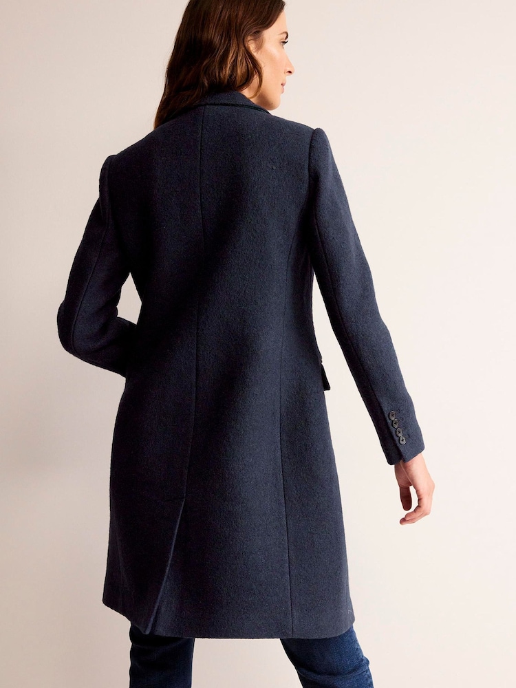 Boden Blue Canterbury Textured Coat - Image 2 of 7 Boden Blue Canterbury Textured Coat - Image 2 of 7