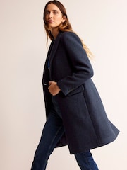 Boden Blue Canterbury Textured Coat - Image 3 of 7