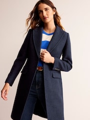 Boden Blue Canterbury Textured Coat - Image 4 of 7
