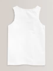 White 5 Pack Lace Vests (1.5-16yrs) - Image 3 of 4
