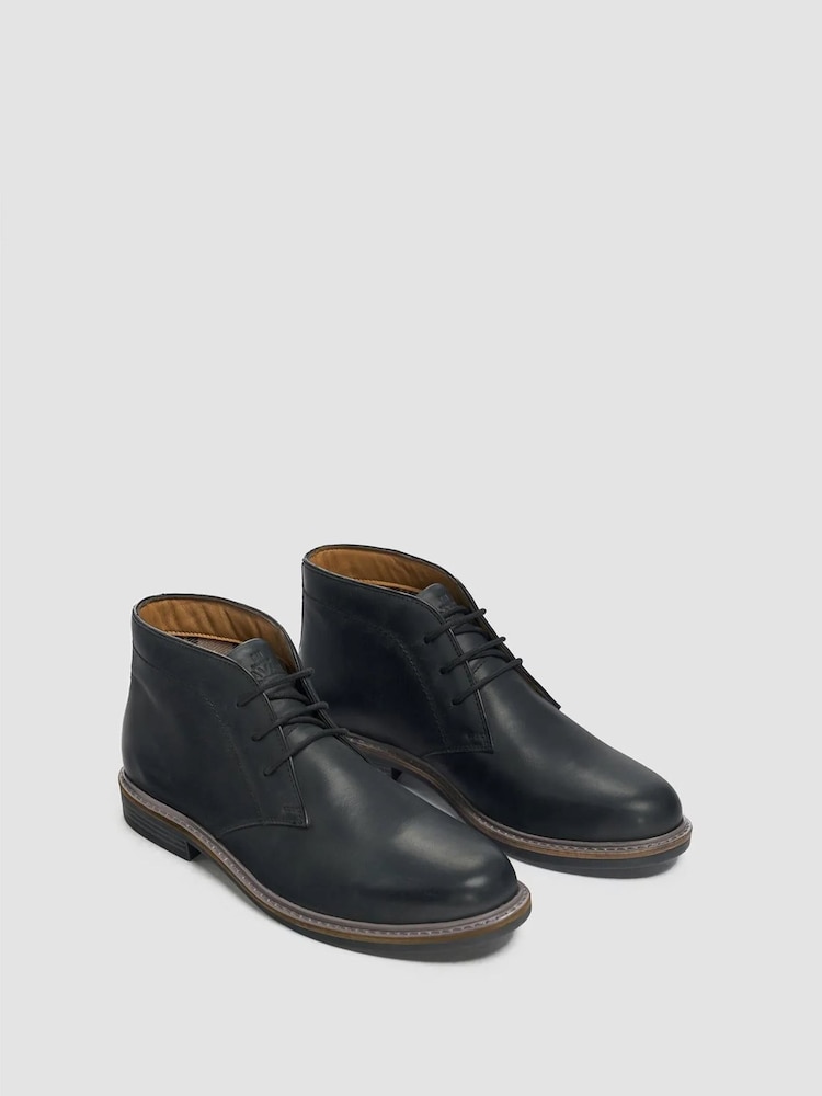Cavani Black Hector Lace Up Leather Boots - Image 2 of 4 Cavani Black Hector Lace Up Leather Boots - Image 2 of 4