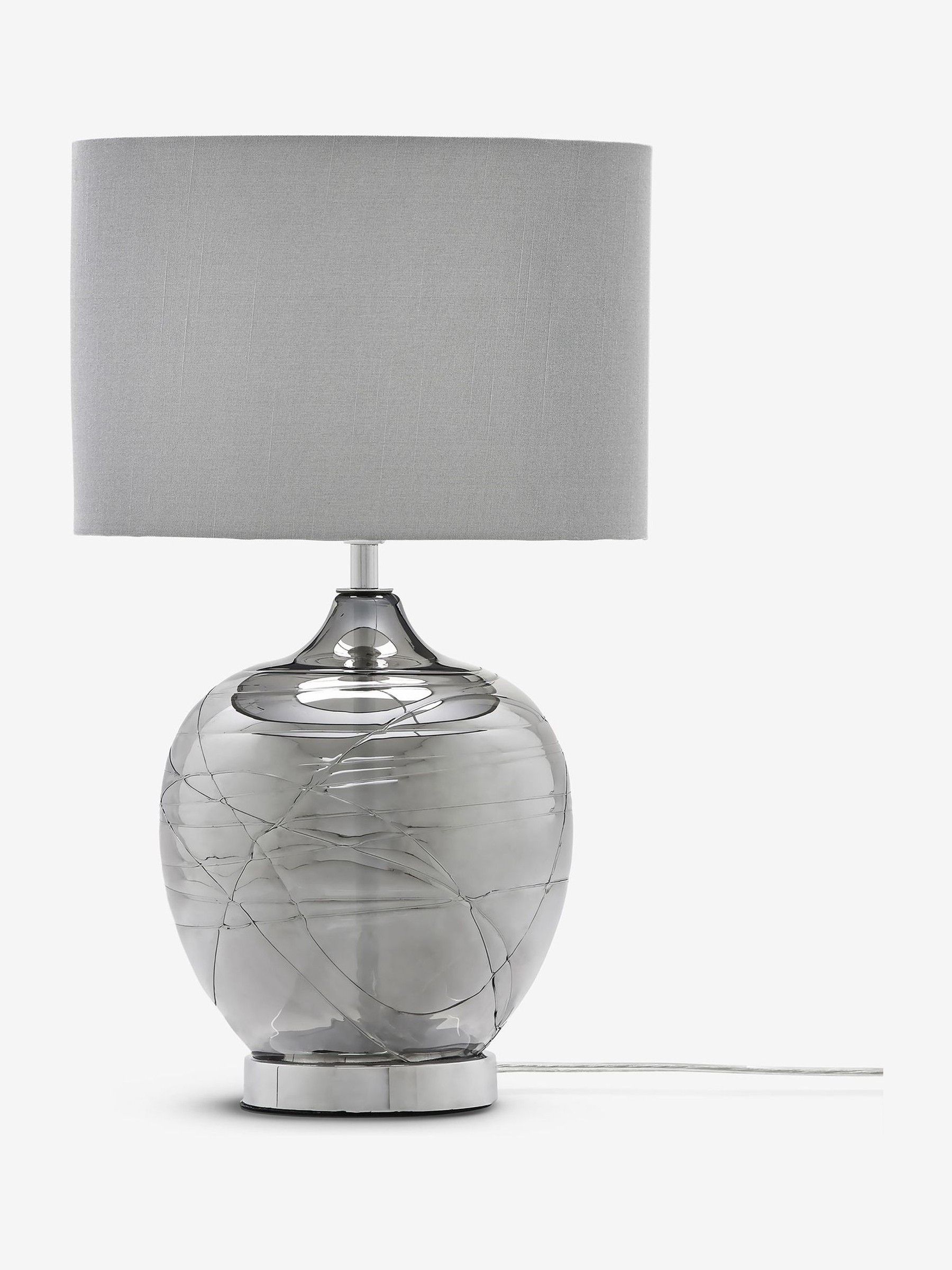 Buy Smoke Grey Drizzle Table Small Lamp from the Next UK online shop