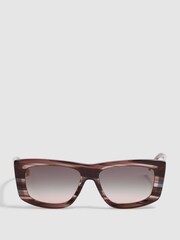 Missoni Eyewear Rectangular Striped Sunglasses - Image 1 of 5