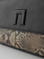 Snake Print Embossed Logo Cross-Body Bag - Image 10 of 10