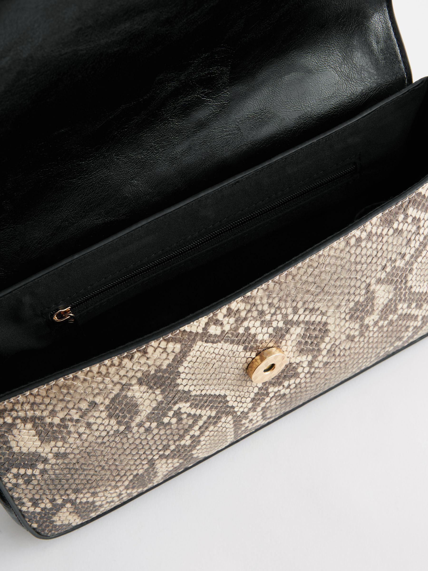 Buy Snake Print Embossed Logo Cross Body Bag from Next Germany