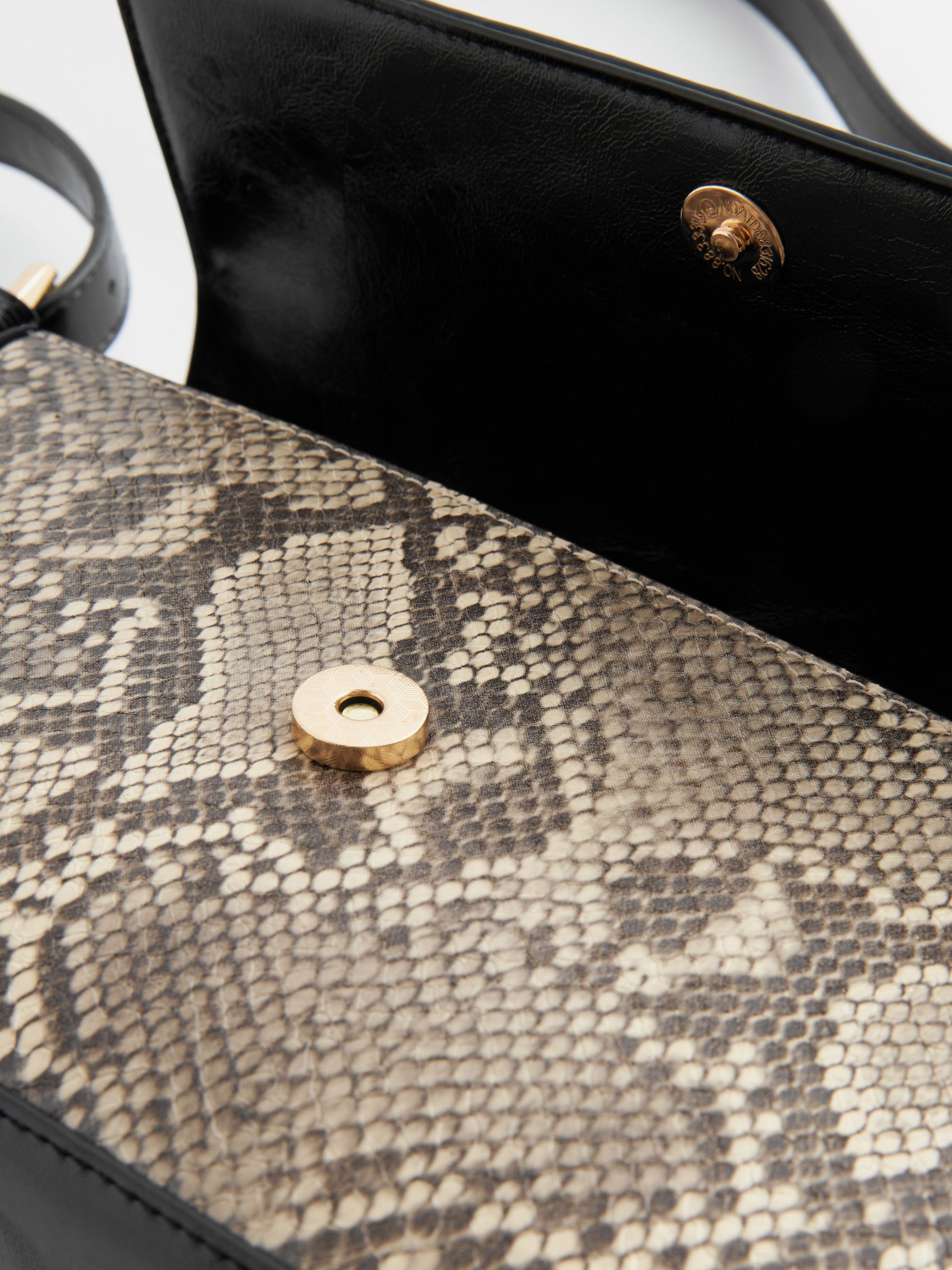 Buy Snake Print Embossed Logo Cross Body Bag from Next Luxembourg