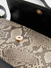 Snake Print Embossed Logo Cross-Body Bag - Image 9 of 10