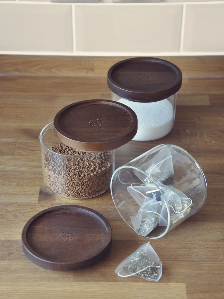 Artisan Street Set of 3 Clear Stacking Storage Jar Set - Image 2 of 4