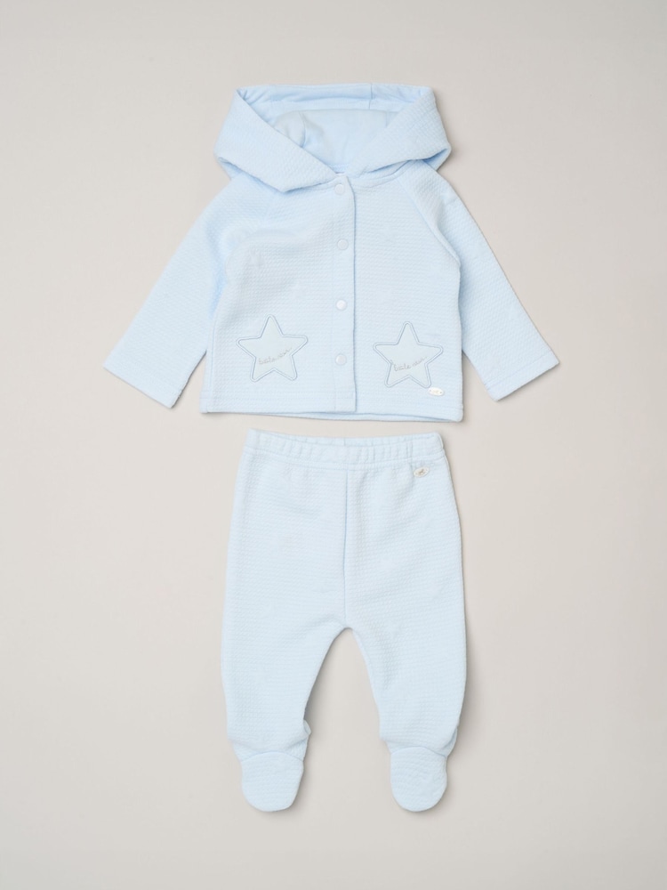 Rock-A-Bye Baby Boutique Blue Star Quilted Jacket and Footed Trousers Set - Image 1 of 5 Rock-A-Bye Baby Boutique Blue Star Quilted Jacket and Footed Trousers Set - Image 1 of 5