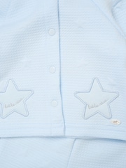 Rock-A-Bye Baby Boutique Blue Star Quilted Jacket and Footed Trousers Set - Image 3 of 5