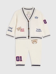Crema - River Island Little Champ Cardigan & Trousers Set - Imagen 1 de 5