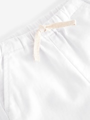 White Linen Blend Pull-On Trousers (3mths-7yrs) - Image 7 of 7
