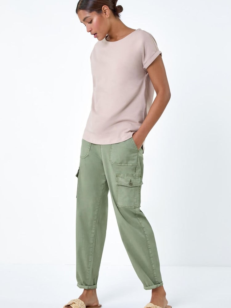 Roman Natural Plain Stretch Jersey T-Shirt - Image 1 of 5 Roman Natural Plain Stretch Jersey T-Shirt - Image 1 of 5
