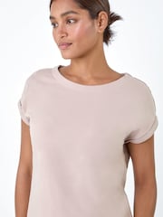 Roman Natural Plain Stretch Jersey T-Shirt - Image 4 of 5