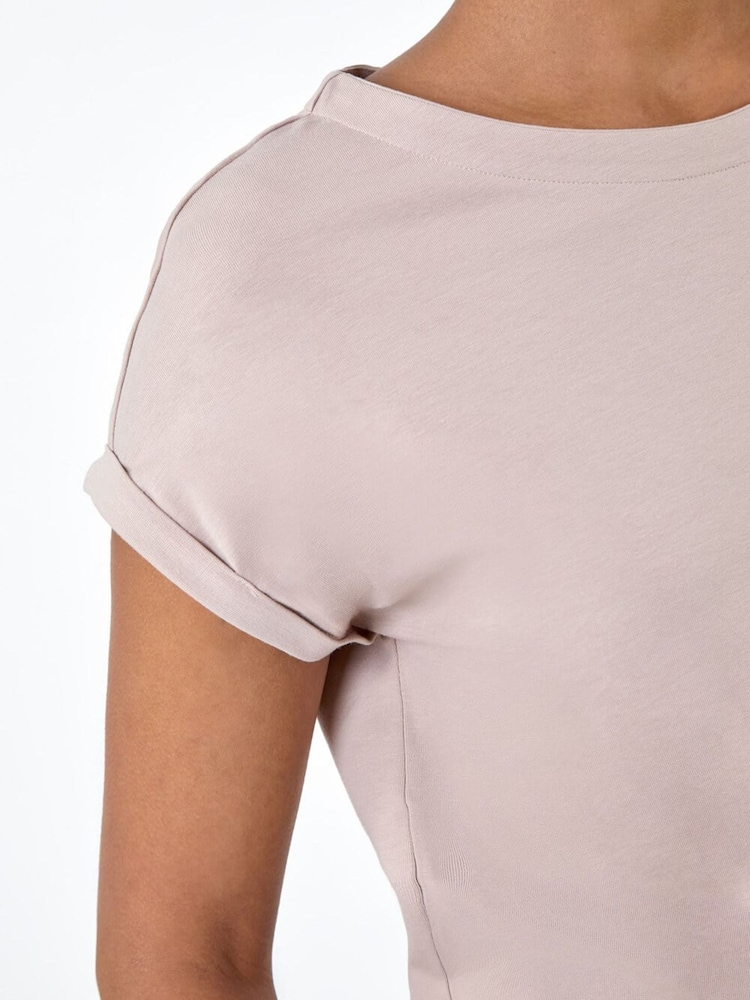 Roman Natural Plain Stretch Jersey T-Shirt - Image 5 of 5 Roman Natural Plain Stretch Jersey T-Shirt - Image 5 of 5