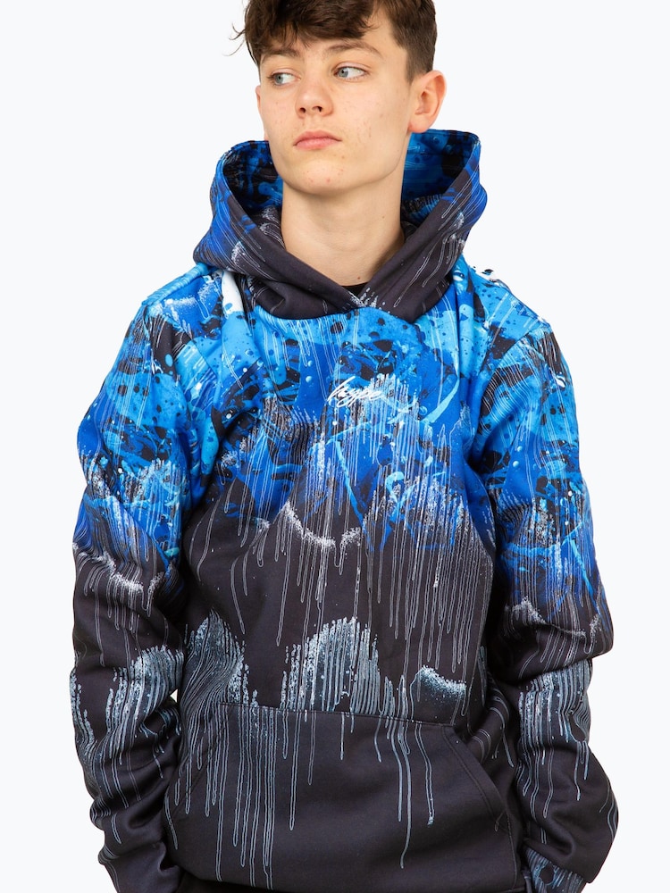 Hype. Boys Blue Tripple Drip Hoodie - Image 3 of 6