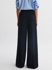 Reiss Navy Rosalyn Wide Leg Drawstring Trousers - Image 5 of 5