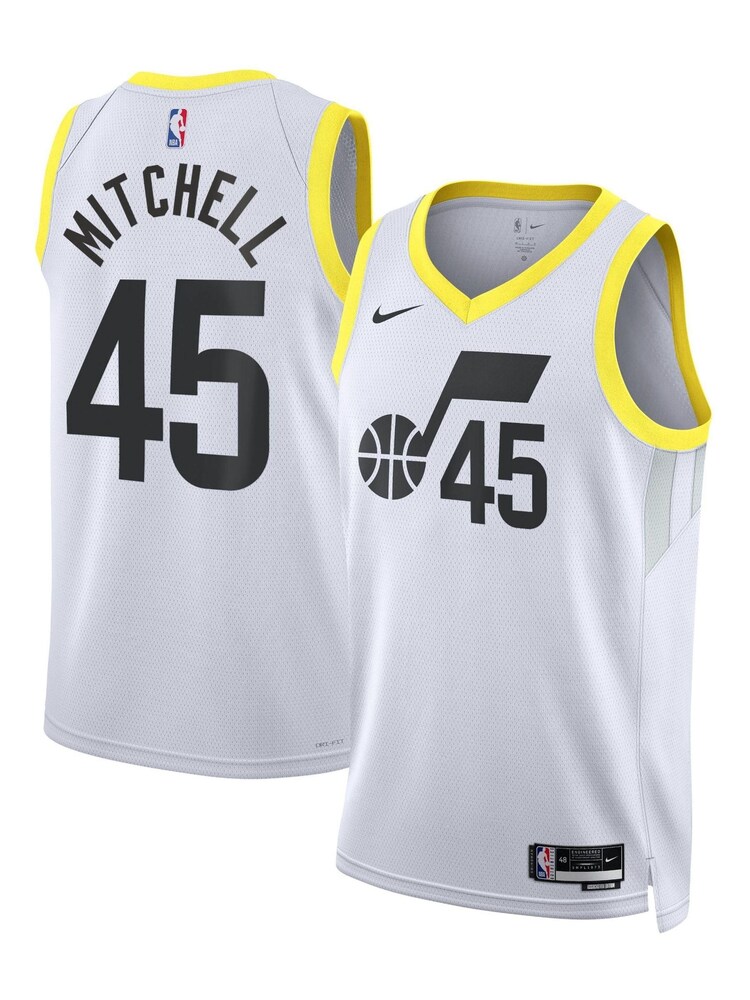 Nike White Utah Jazz Association Edition Swingman Jersey - Donovan Mitchell Unisex - Image 1 of 3