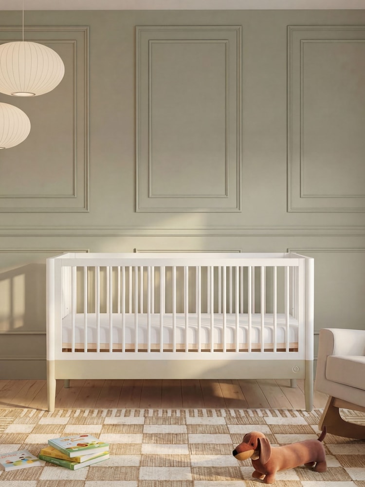 Gaia Baby Desert Sage  White Eos Cot & Dresser 2 Piece Nursery Furniture Set - Image 2 of 5
