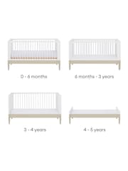 Gaia Baby Desert Sage  White Eos Cot & Dresser 2 Piece Nursery Furniture Set - Image 5 of 5