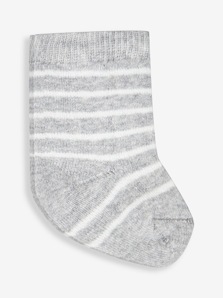 JoJo Maman Bébé Grey Elephant 2-Pack Baby Socks - Image 2 of 3