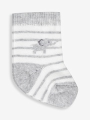 JoJo Maman Bébé Grey Elephant 2-Pack Baby Socks - Image 3 of 3