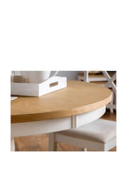 Julian Bowen Ivory Davenport Dining Table and 4 Chairs Set - Image 2 of 4