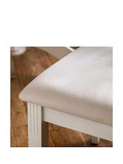 Julian Bowen Ivory Davenport Dining Table and 4 Chairs Set - Image 3 of 4