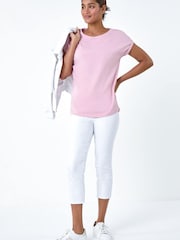 Roman Light Pink Plain Stretch Jersey T-Shirt - Image 1 of 5