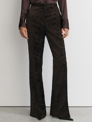 Reiss Chocolate Brown Ida Suit Trousers - Image 3 of 7