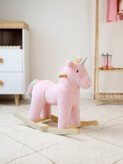 JoJo Maman Bébé Wooden Unicorn Ride-On Toy - Image 1 of 6