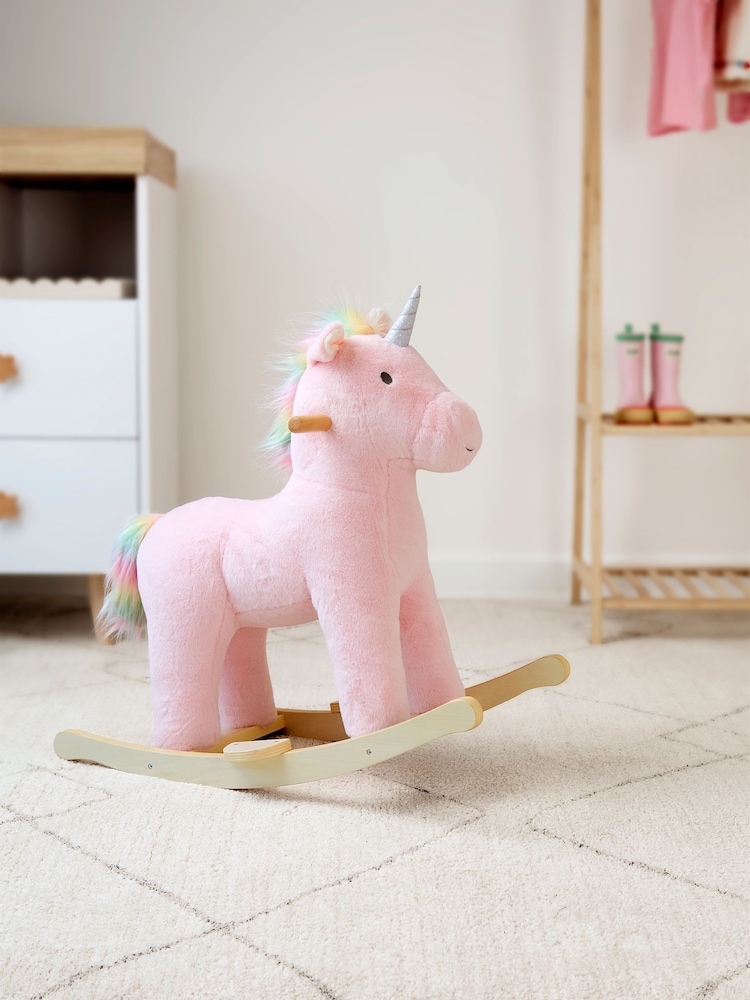 JoJo Maman Bébé Wooden Unicorn Ride-On Toy - Image 2 of 6 JoJo Maman Bébé Wooden Unicorn Ride-On Toy - Image 2 of 6