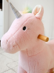 JoJo Maman Bébé Wooden Unicorn Ride-On Toy - Image 4 of 6
