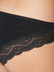 White/Black/Grey Bikini Lace Knickers 4 Pack - Image 4 of 4