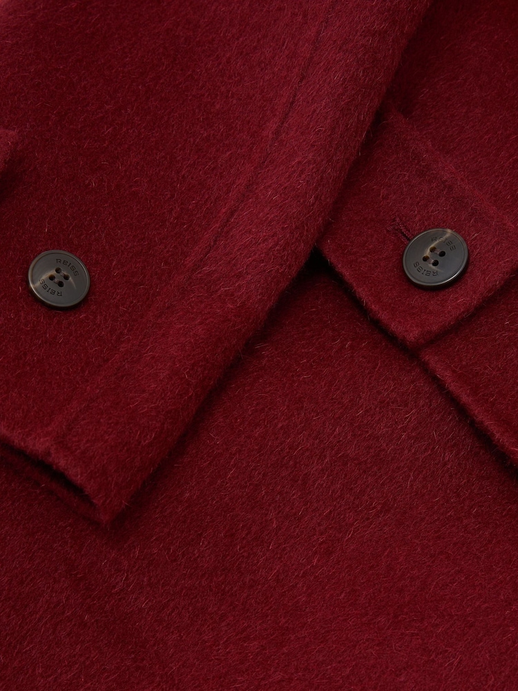 Reiss Red Alara Wool-Blend Blindseam Long Coat - Image 10 of 10 Reiss Red Alara Wool-Blend Blindseam Long Coat - Image 10 of 10
