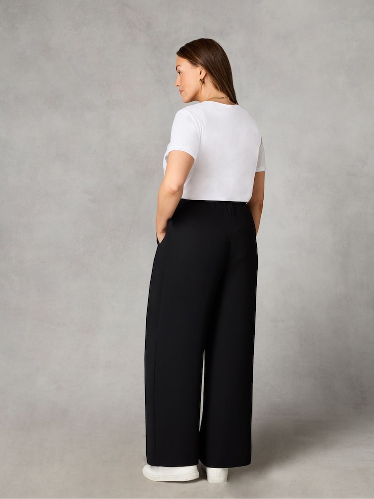 Live Unlimited Black Petite Curve Side Stripe Trousers - Image 2 of 3