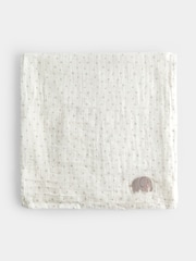 JoJo Maman Bébé Cream Safari Born in 2027 5-Pack Embroidered Muslins - Image 3 of 7