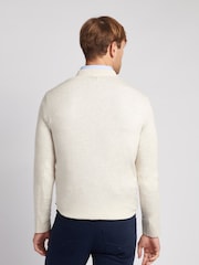 U.S. Polo Assn. Cream Mens Cotton Crew Neck Jumper - Image 2 of 6